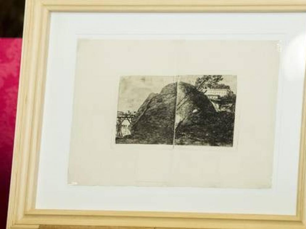 Un grabado inédito de Goya se expone por primera vez en Fuendetodos