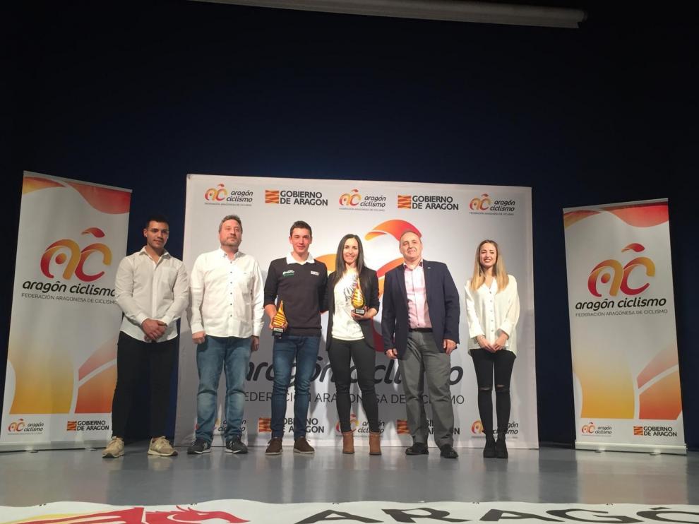 Fernando Barceló y Alba Barrau, los mejores ciclistas aragoneses del año