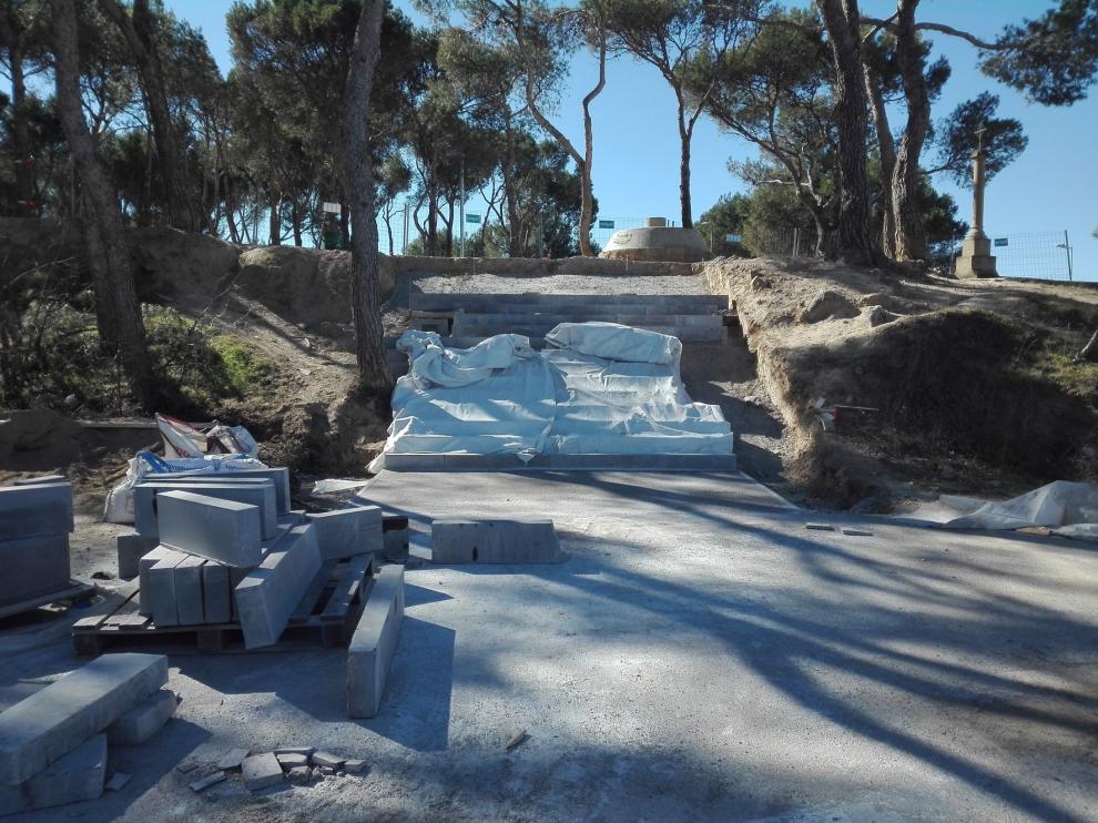 Últimas obras en los accesos al estadio de El Alcoraz