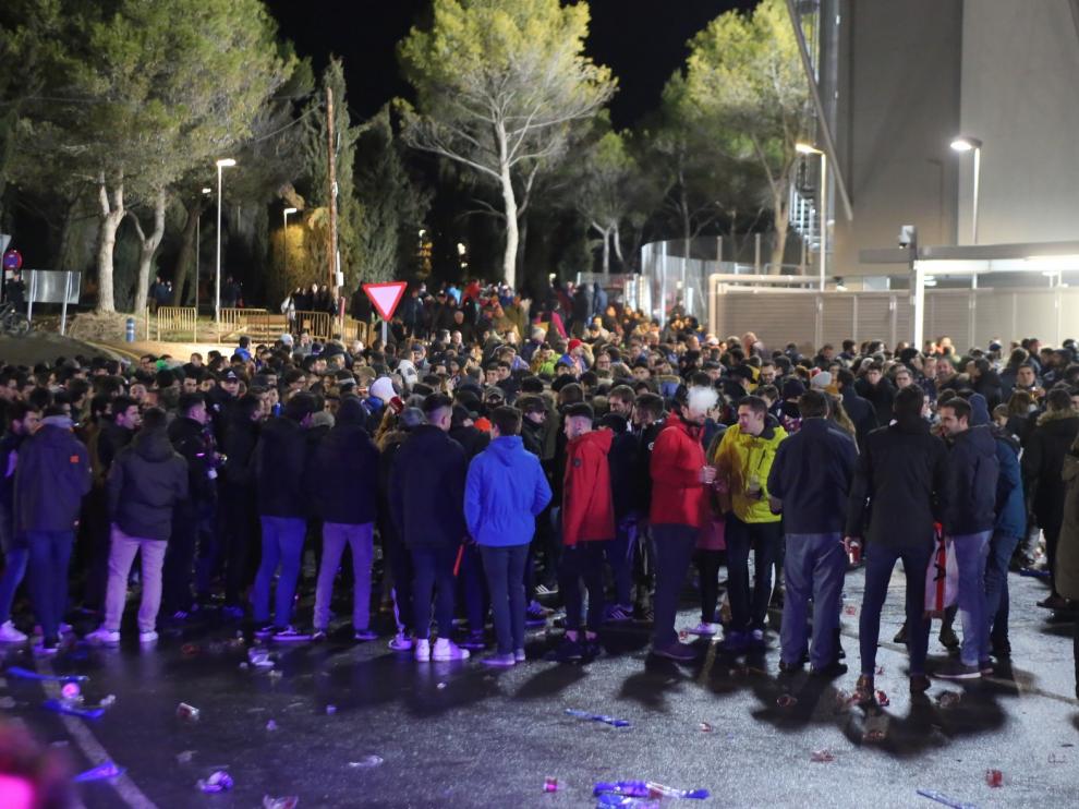 La fiesta comienza dos horas antes en El Alcoraz
