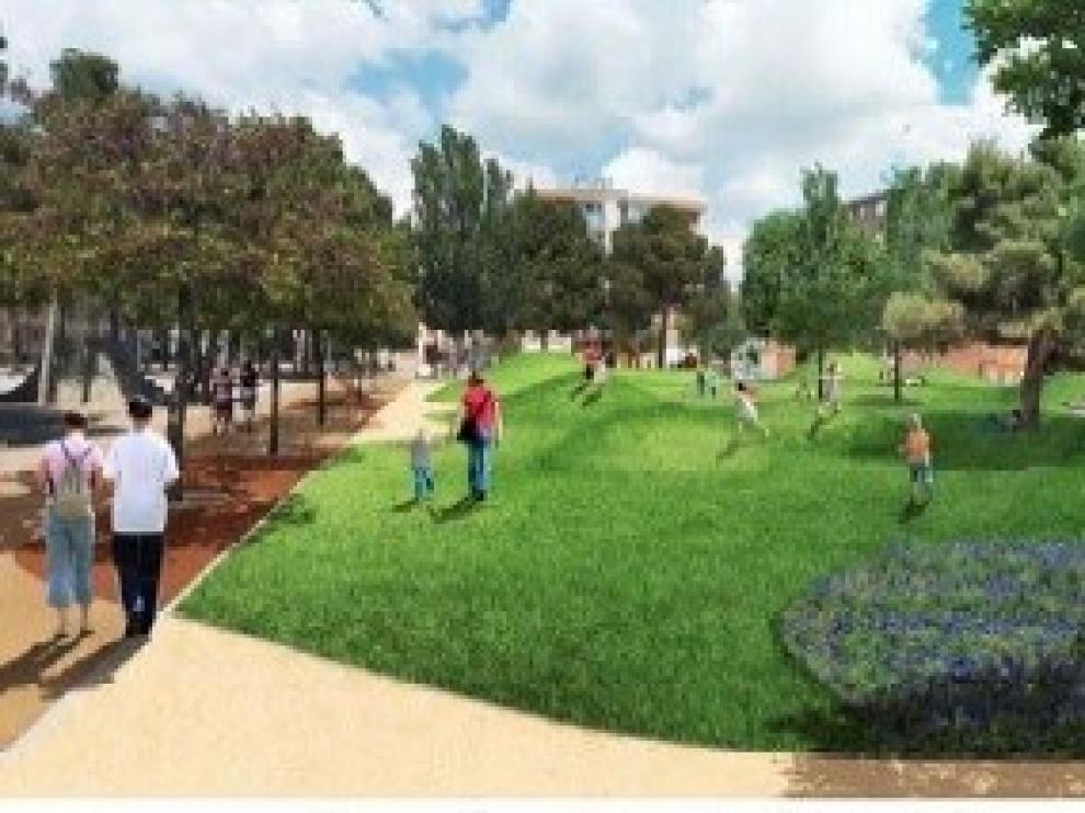 Arranca la primera fase de las obras de renovación del parque San Martín de Huesca