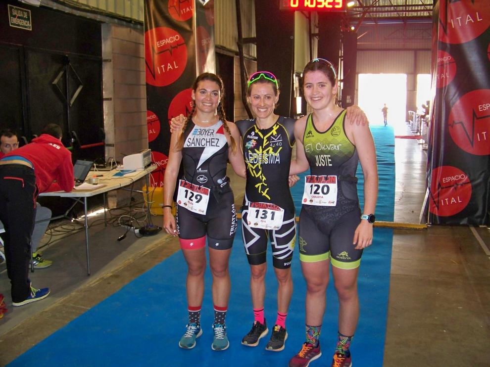 José Díaz y Eva Ledesma se imponen en el VII Duatlón Ciudad de Fraga
