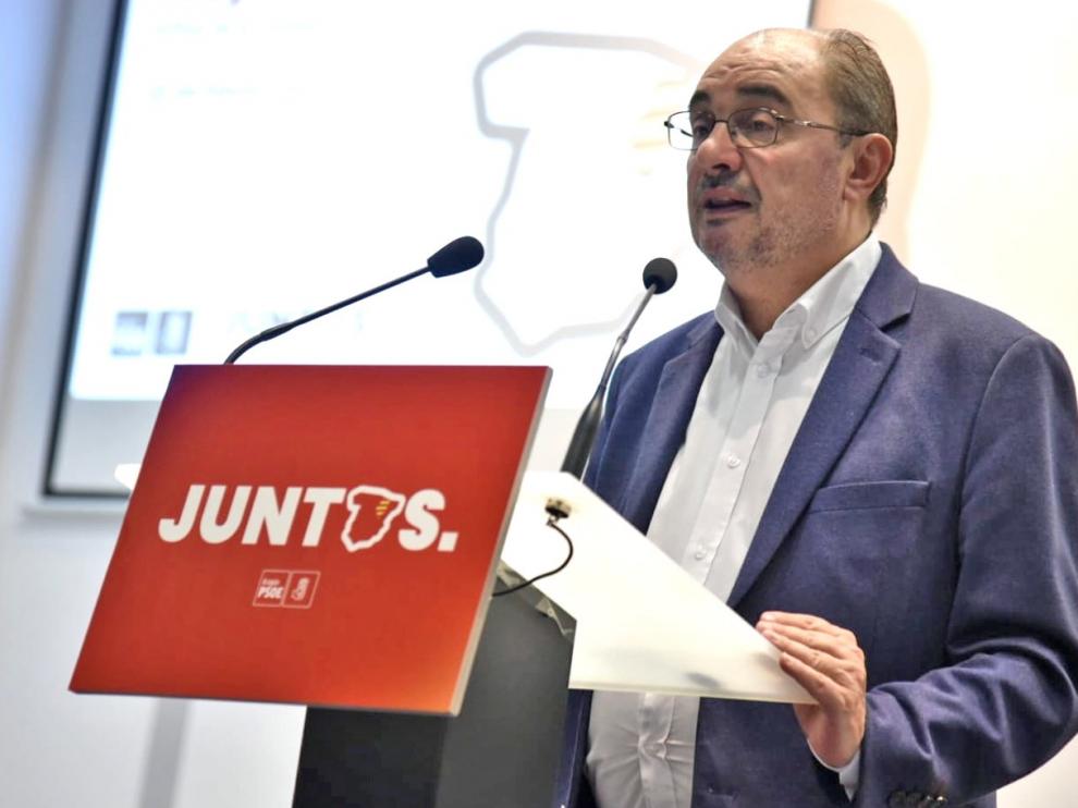 Lambán considera que solo el PSOE puede "exhibir gestión"
