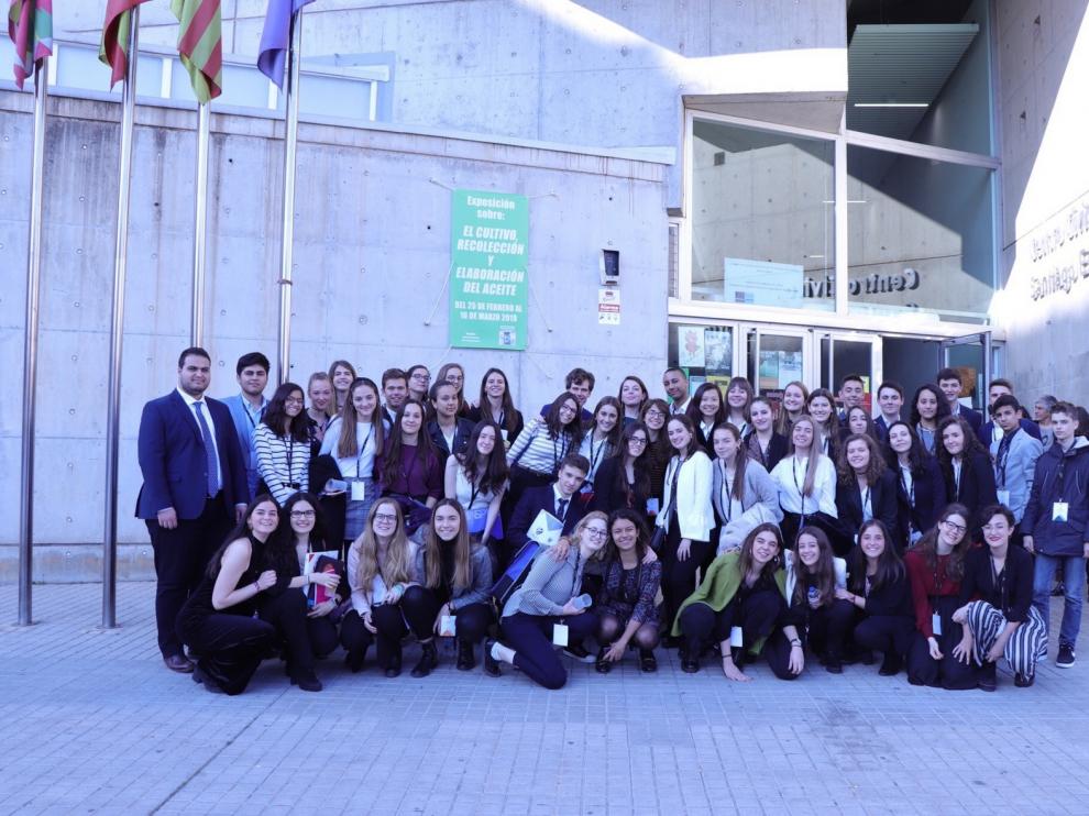 Estudiantes de Bachillerato de Huesca se convierten en europarlamentarios por un día