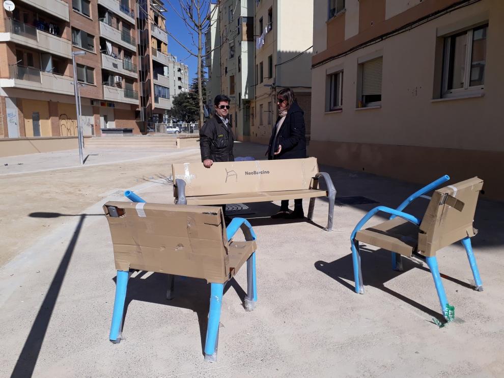 Concluye la urbanización de una manzana en el barrio del Perpetuo Socorro de Huesca