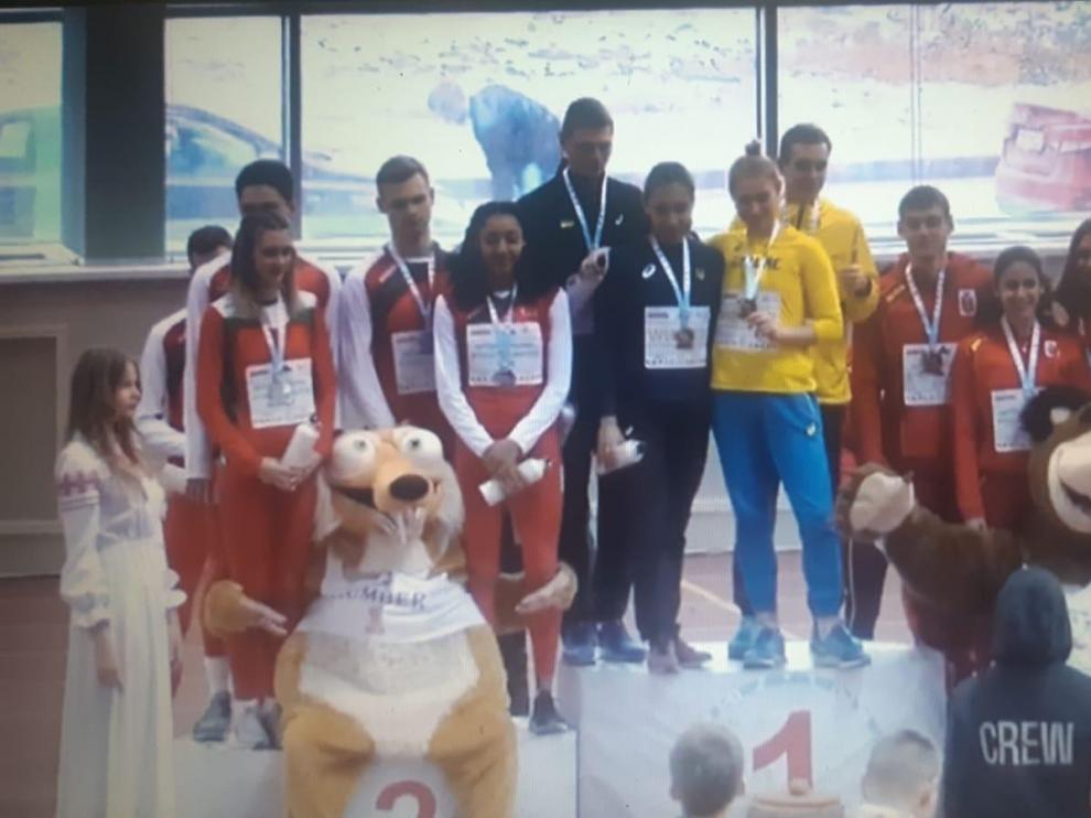 La atleta de Ballobar Elena Daniel se cuelga un bronce en Bielorrusia