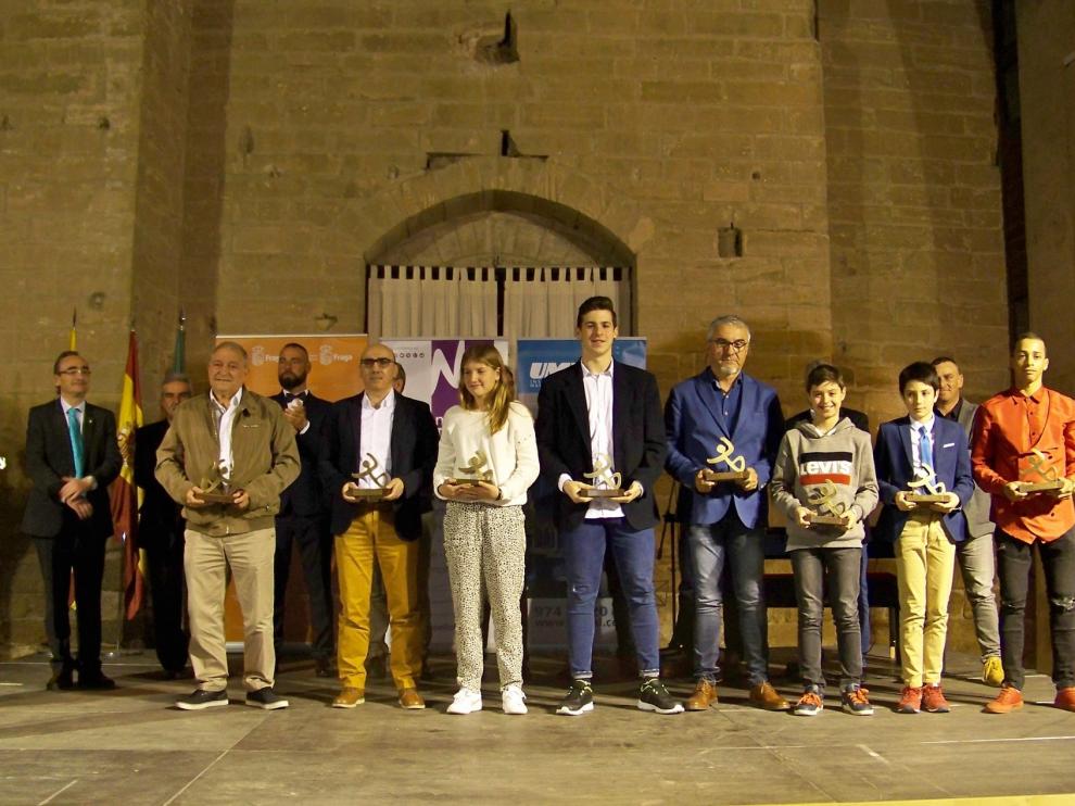Noemí García, Javi Cruz, Alejandra Carmona y Algeni de la Rosa, mejores deportistas de Fraga