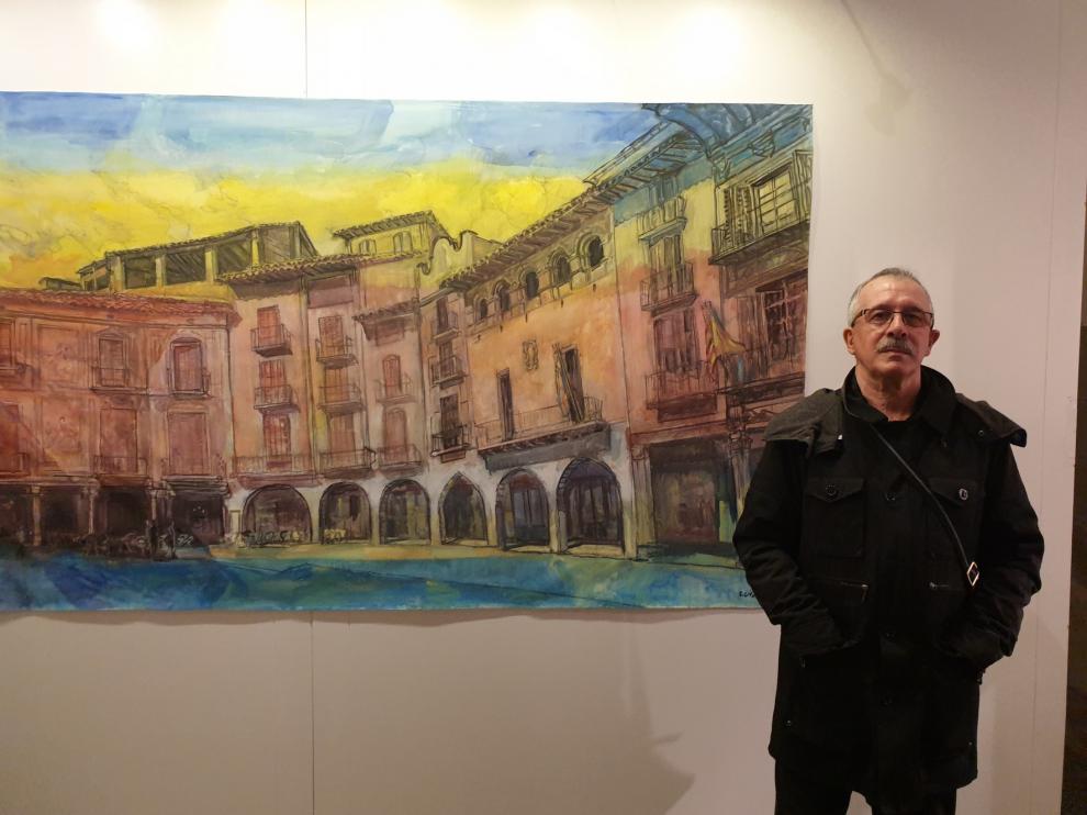 Luis Toro inaugura una exposición muy "colorista" en el Espacio Pirineos de Graus
