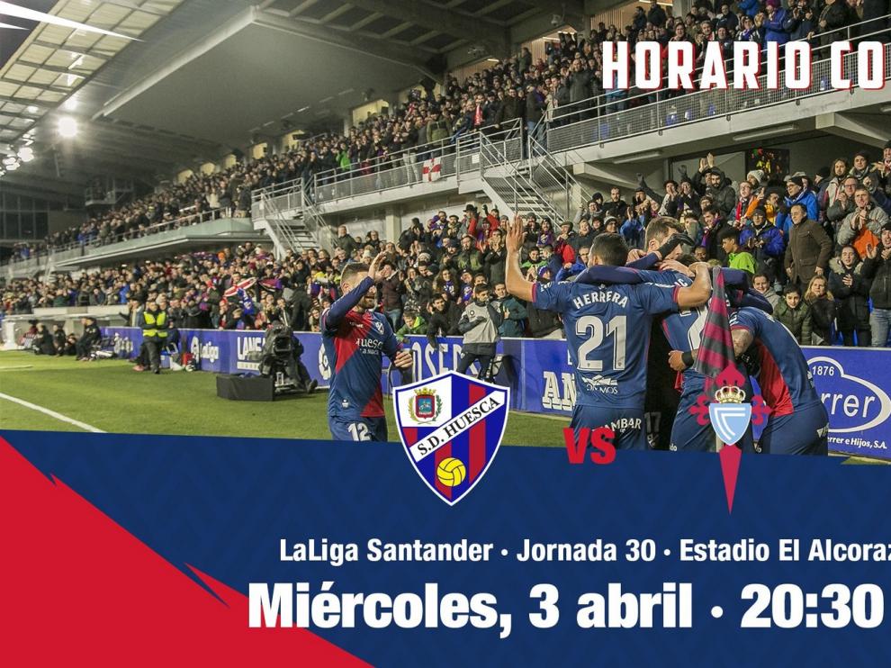 El Huesca-Celta se juega el miércoles 3 de abril y el Levante-Huesca el domingo día 7