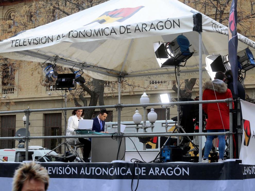"Aragón Noticias 1" celebra el estreno de la nueva sede de la CARTV en Huesca
