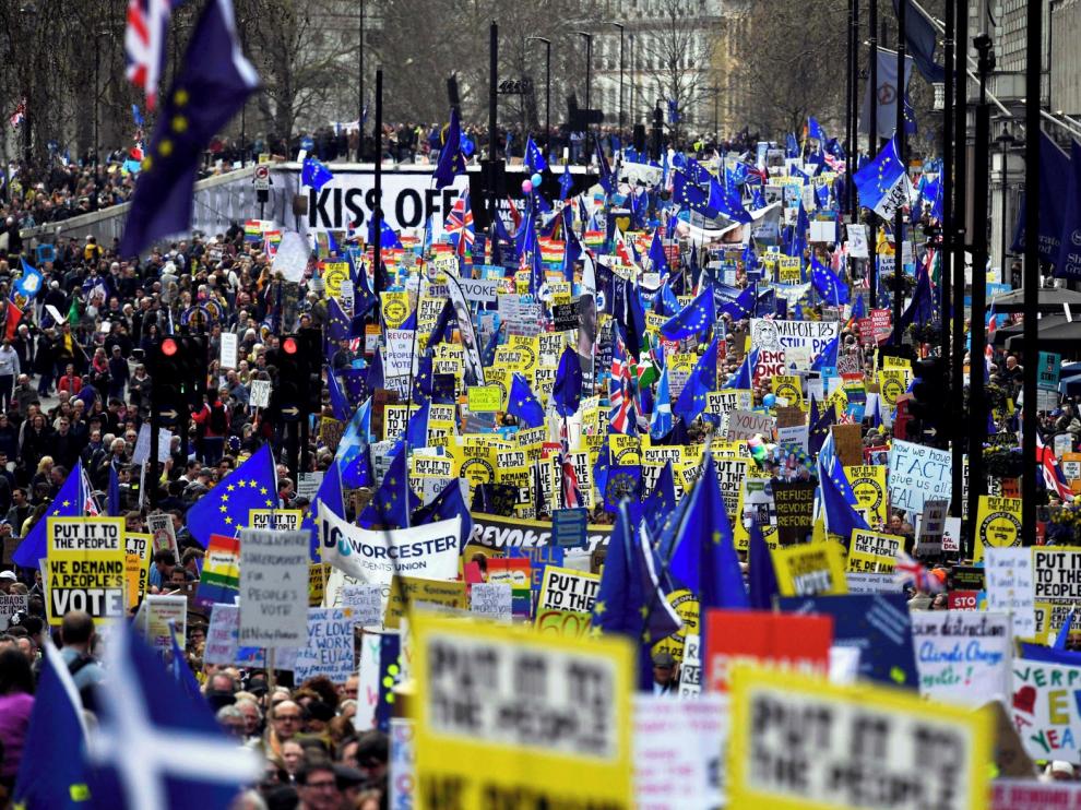 Londres vive la mayor movilización contra el brexit de la historia