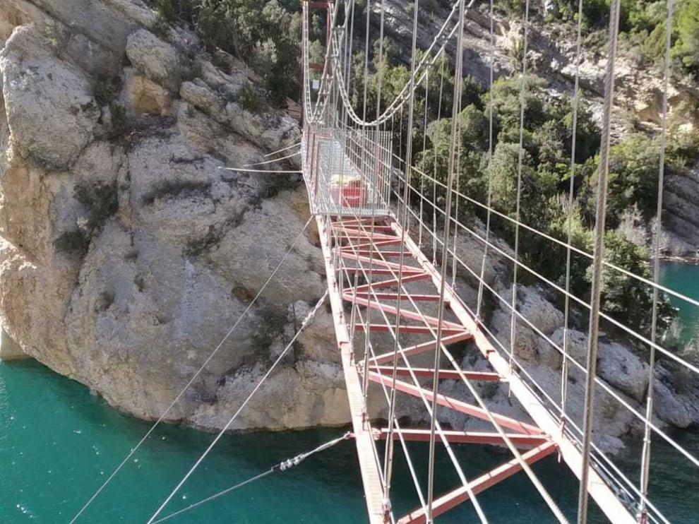 La reparación del puente de Siegué del Congosto de Montrebei, a medias con Lérida