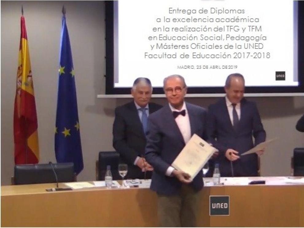 Rafael Loriente, premio a la excelencia académica por su trabajo sobre la jubilación