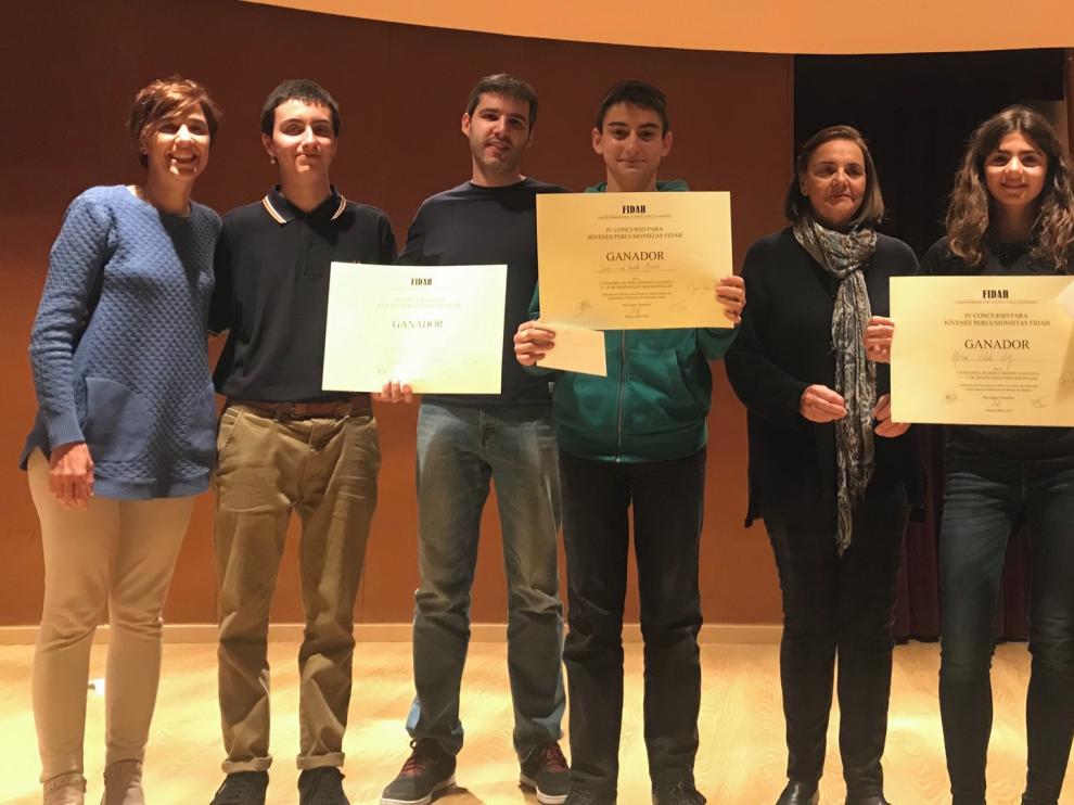 Vidal, Folch y San Martín, los mejores jóvenes percusionistas de todo Aragón