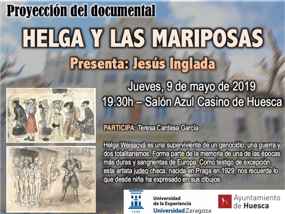 Jesús Inglada presenta en el Círculo Oscense el documental 'Helga y las Mariposas'