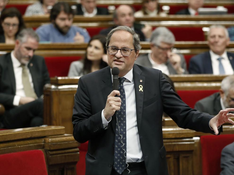 Torra a Arrimadas: "¿Oye el silencio? Es lo que queda de su paso por Parlament"