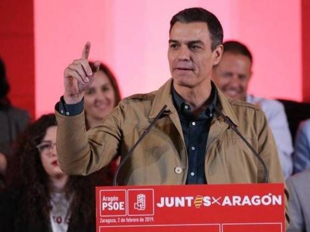 Pedro Sánchez protagonizará el mitin central del PSOE Aragón este sábado en Zaragoza