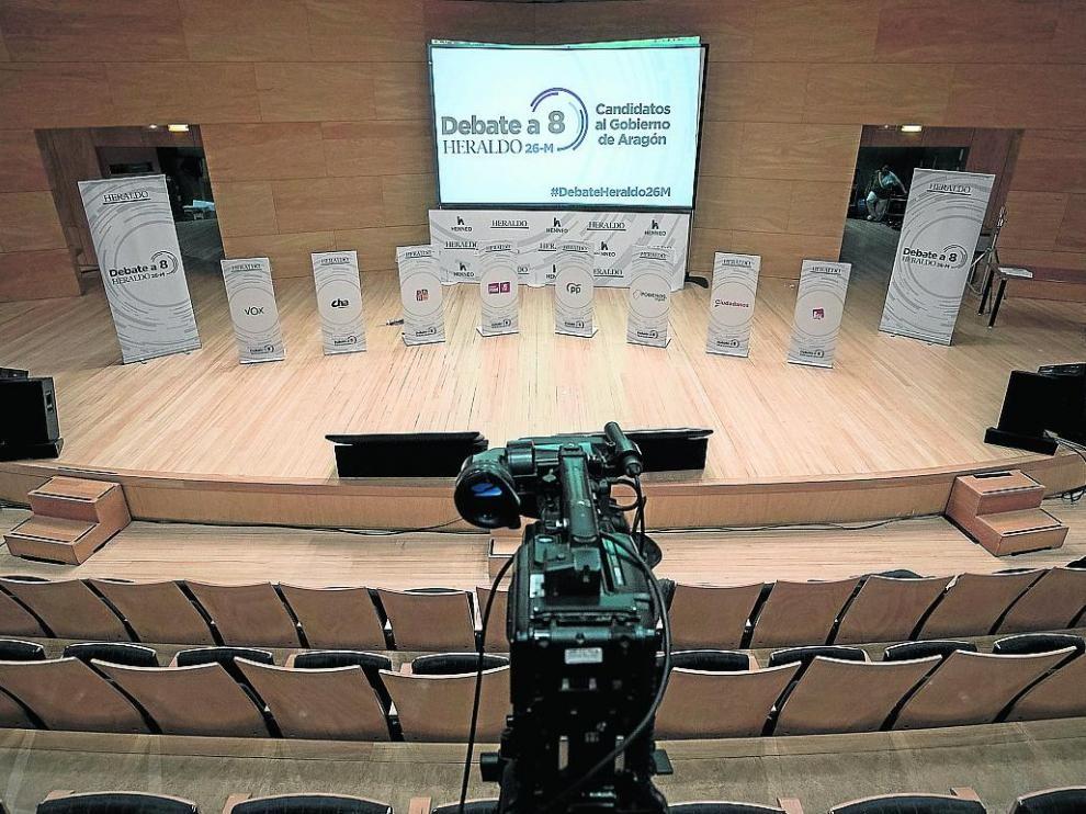 Los candidatos a presidir Aragón, en un "debate a 8"