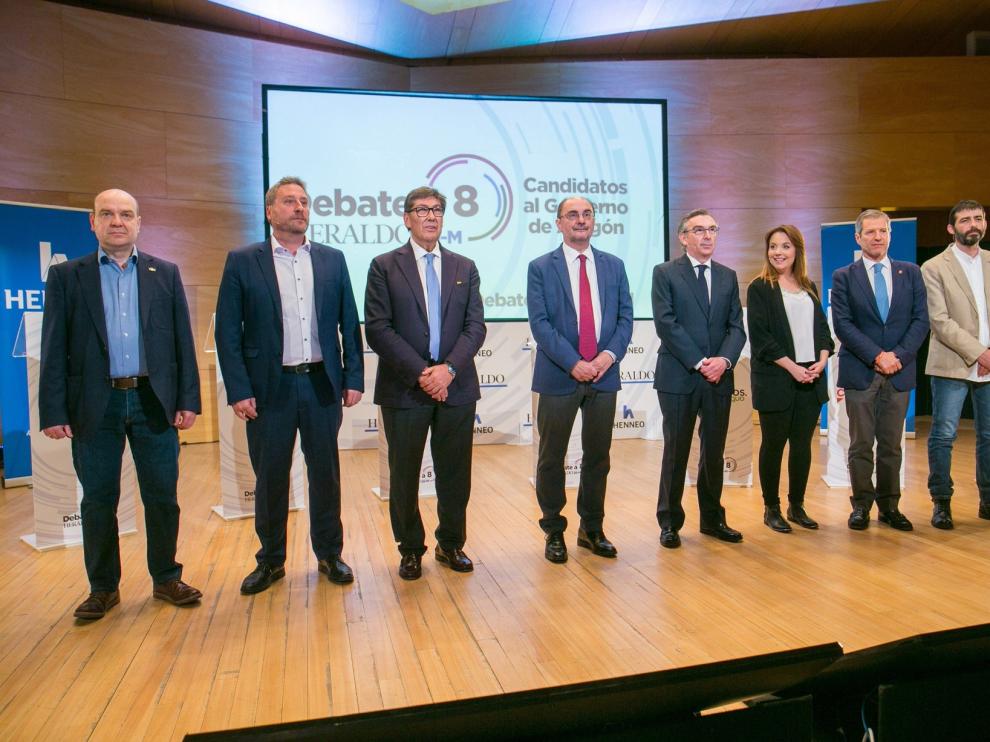 El debate a 8 sella diferencias de la política fiscal al modelo territorial en Aragón