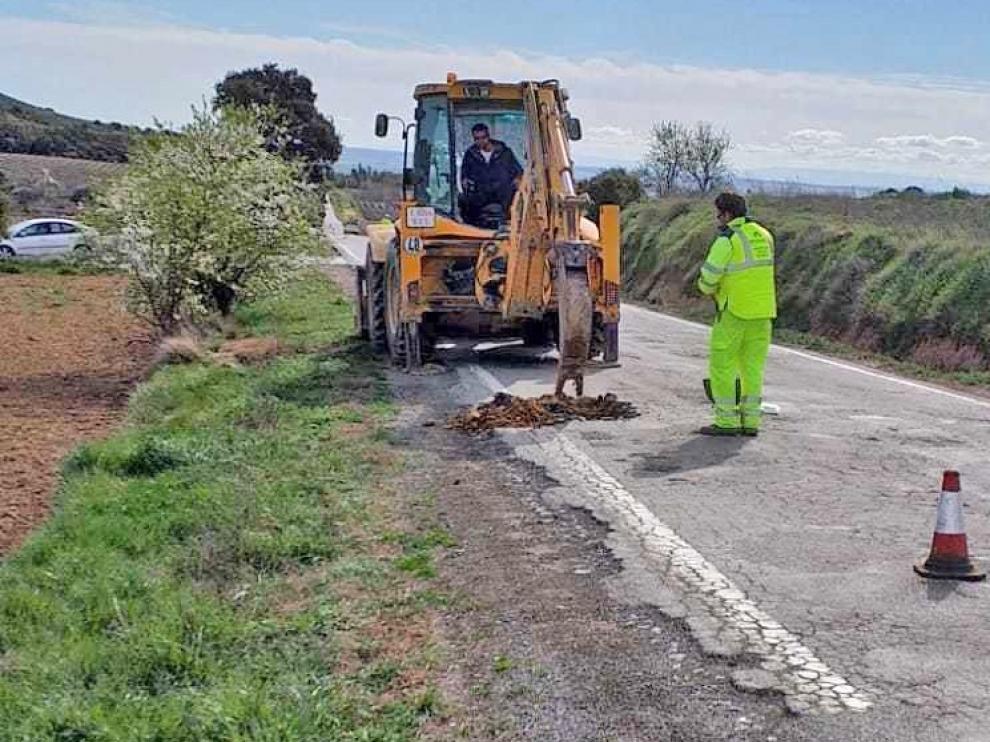 El alcalde de Binaced-Valcarca subraya que el inicio de las obras en la carretera "es un sueño cumplido"
