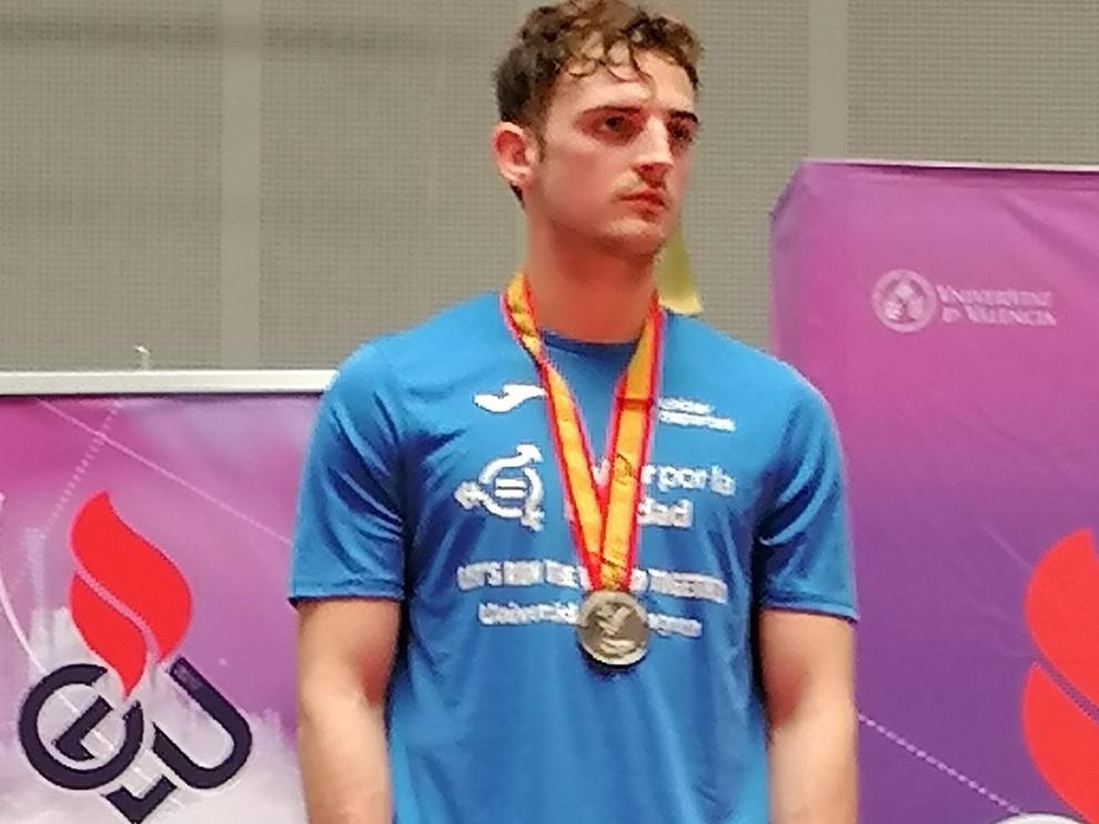 Raúl Poblador, plata en el Nacional Universitario