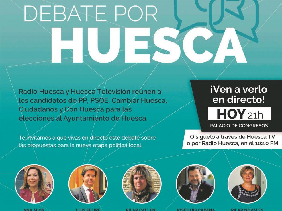 Los candidatos participan este miércoles en el "Debate por Huesca" en el Palacio de Congresos