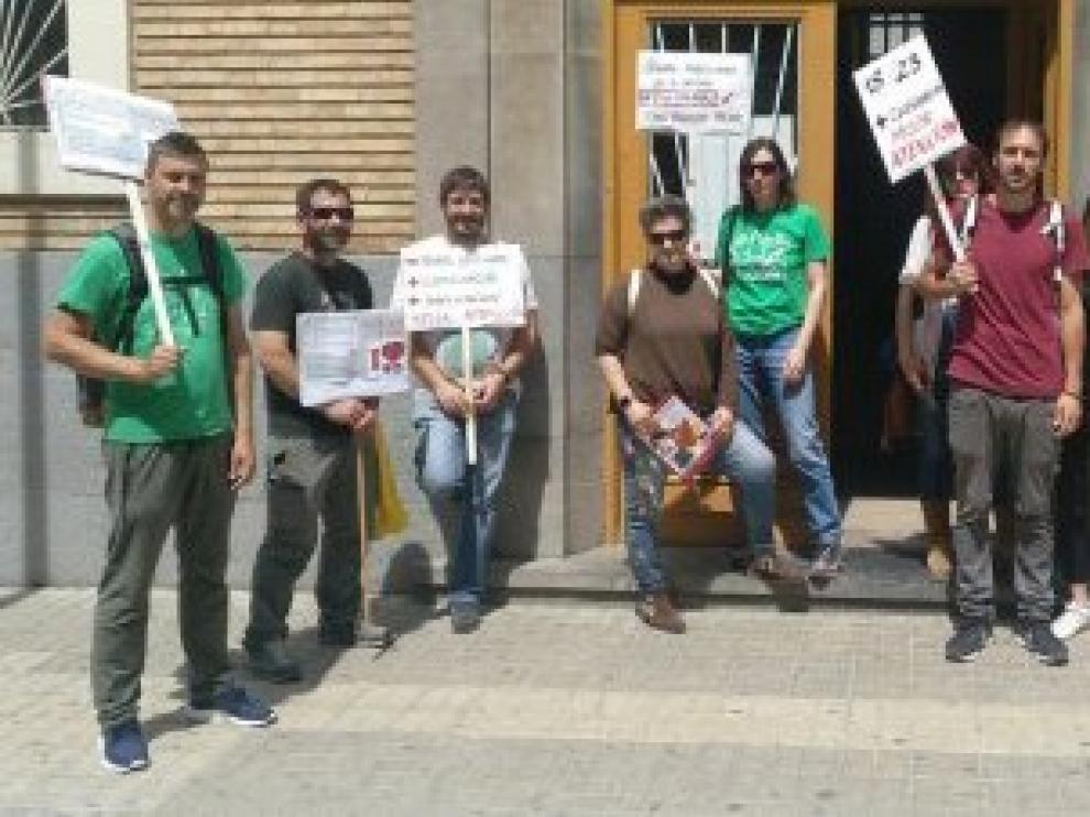 Seguimiento desigual a la huelga de docentes, limitada en Huesca a las aulas