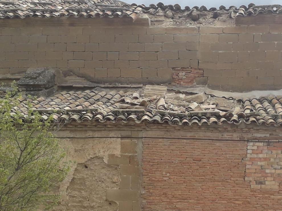 Avanza el deterioro de la iglesia de San Andrés de Barluenga, que se ha cerrado al culto