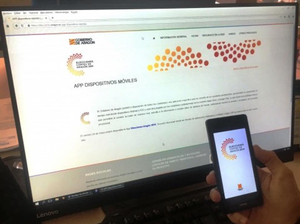 La DGA habilita una app para seguir los resultados de las elecciones autonómicas