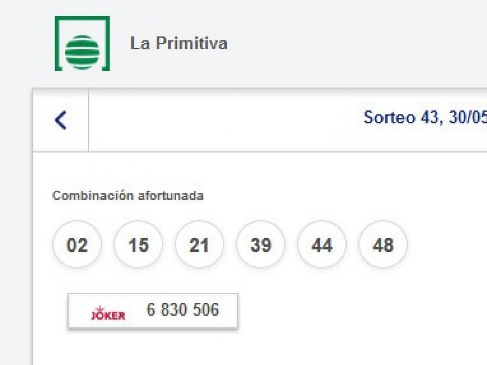 La lotería Primitiva deja un pellizco de 30.728 euros en Fraga