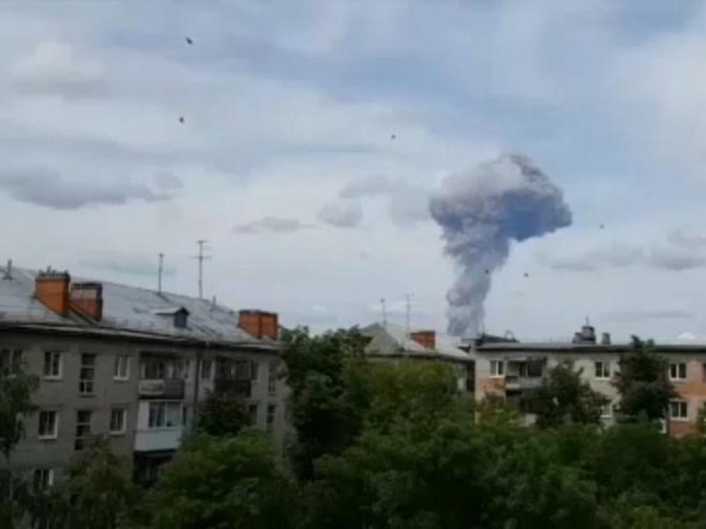 Cadena de explosiones en una fábrica rusa