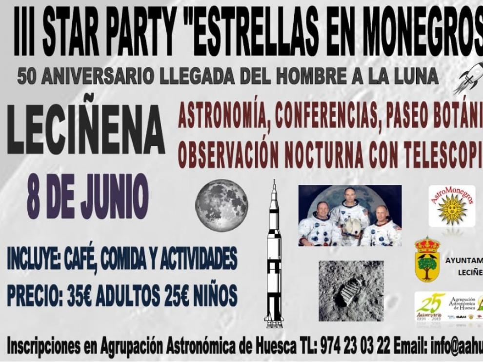 La localidad de Leciñena acogerá la III Star Party "Estrellas en Monegros"