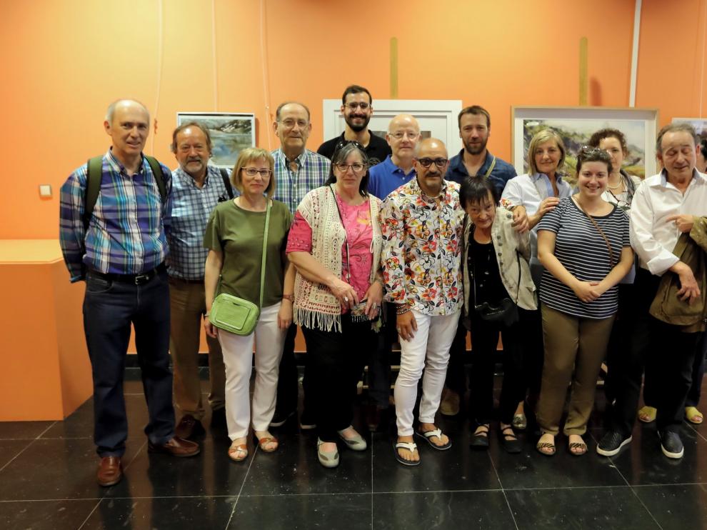 Inaugurada en Huesca la exposición "Jugando con la acuarela"