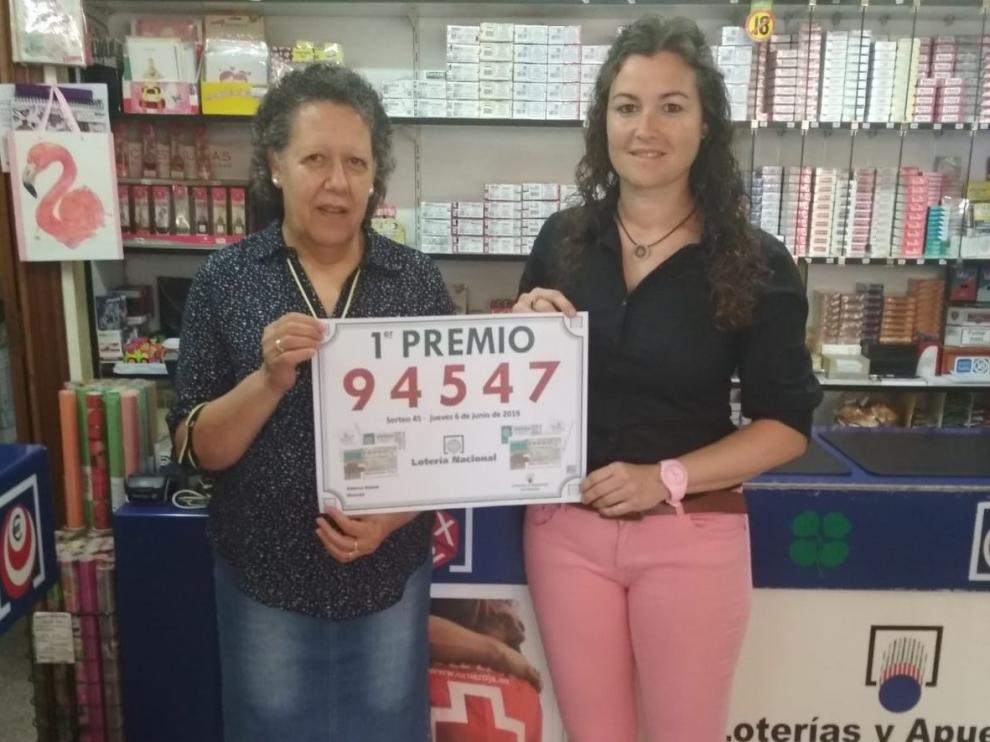 El estanco Soláns de Binaced da 30.000 euros del primer premio de la Lotería Nacional