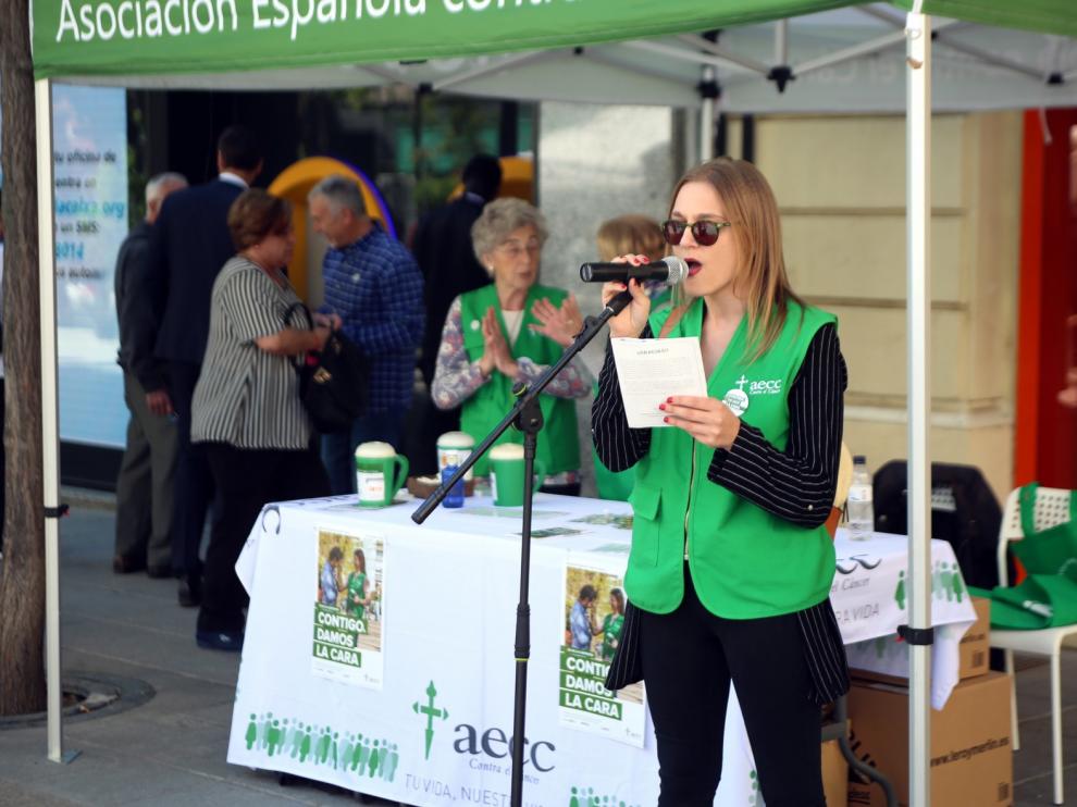 La AECC pide en Huesca el apoyo social con la iniciativa "Un minuto contra el cáncer"