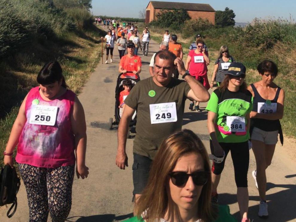 La Andada Popular contra el cáncer reúne en Belver de Cinca a más de 370 personas