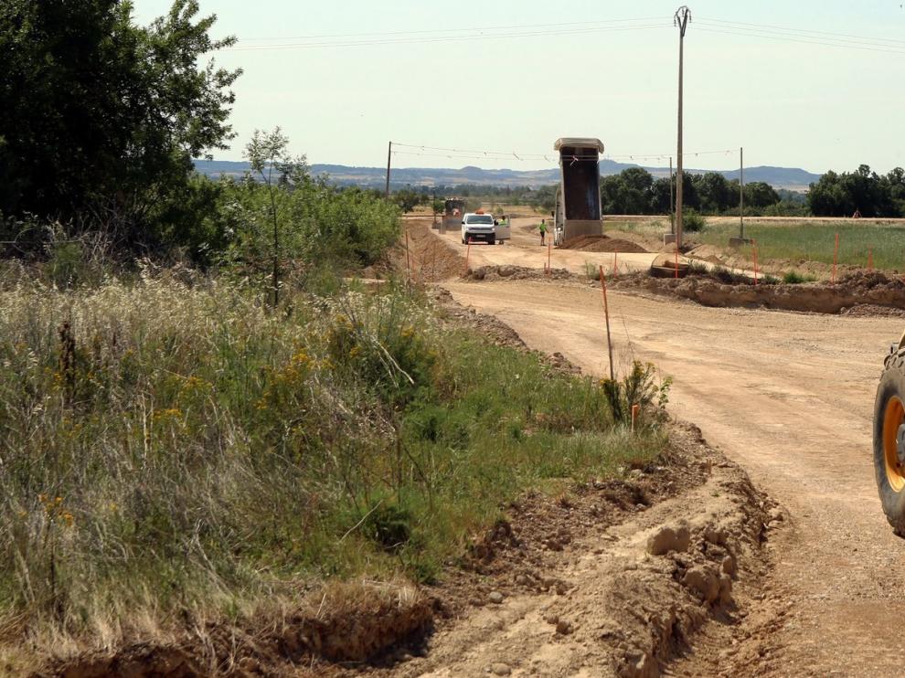 Avanzan las obras del vial que conectará Huesca con la plataforma logística Plhus