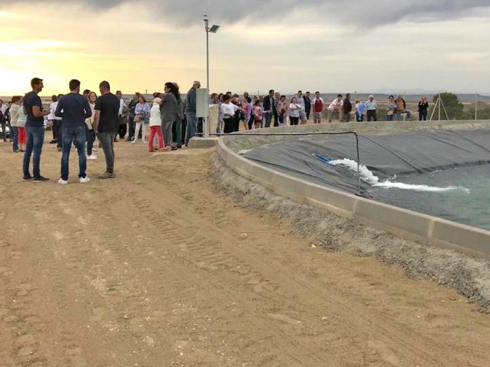 El embalse de San Gregorio ya abastece de agua a la población de Ontiñena