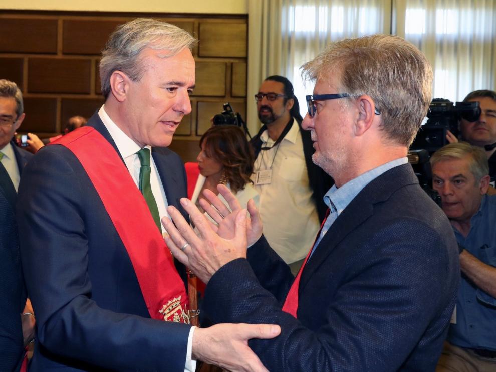 Azcón y Buj, del PP, alcaldes de Zaragoza y Teruel