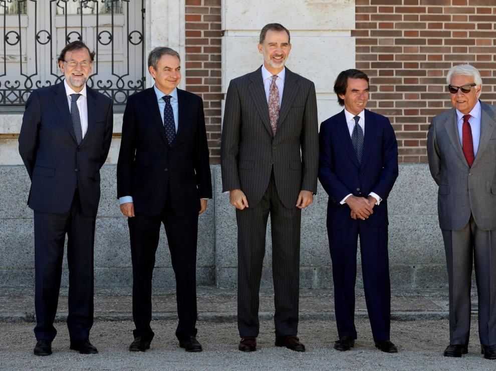 Homenaje de los expresidentes a Felipe VI en su quinto aniversario