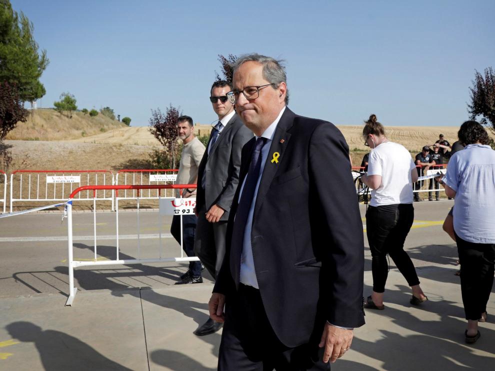 El TSJC procesa a Torra por presunta desobediencia a la Junta Electoral con los lazos amarillos