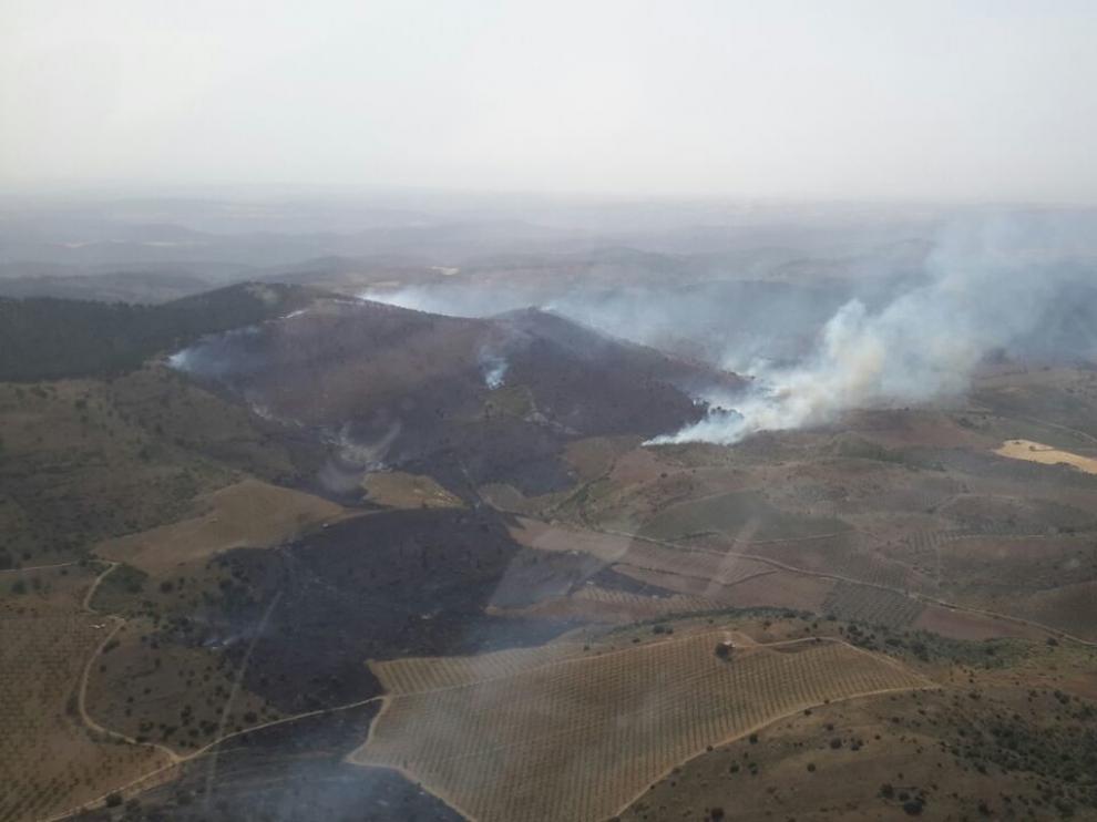 Estabilizado el incendio forestal de Castejón de Alarba