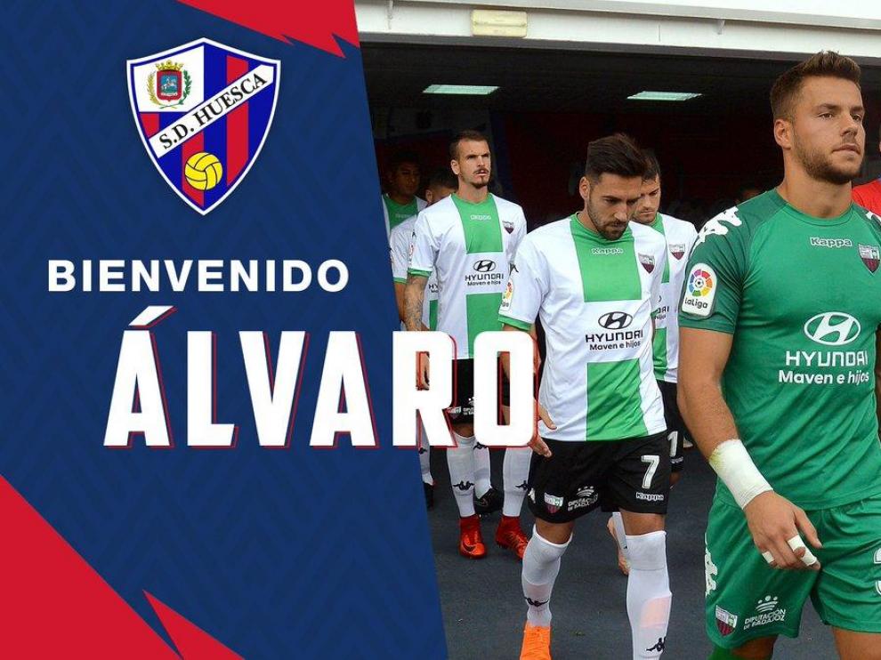 El guardameta Álvaro, primer fichaje del Huesca