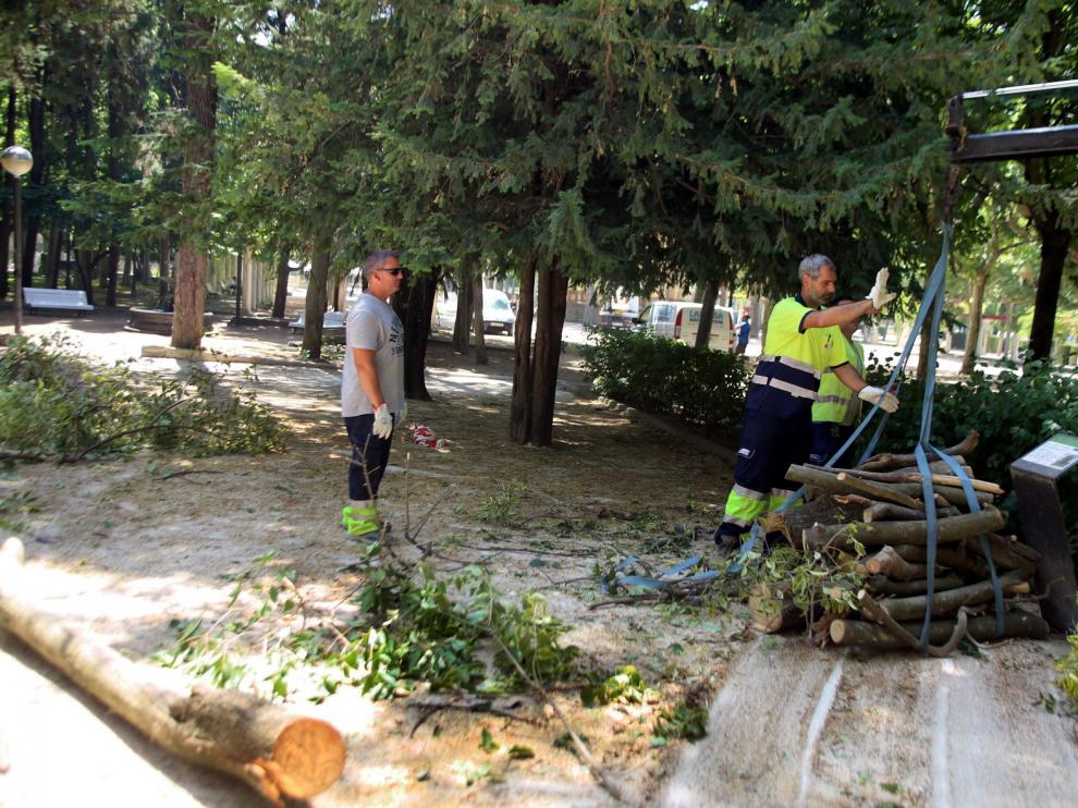 Los trabajadores al aire libre, los que más sufren el calor en Huesca