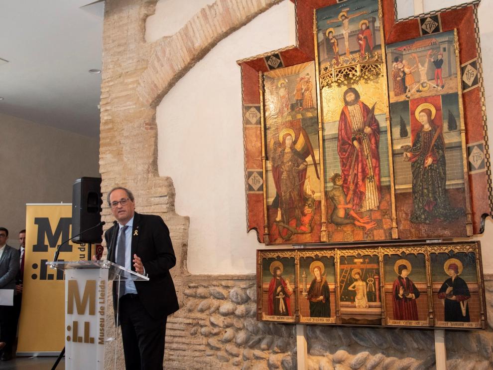 El Museo de Lérida expone desde este martes un retablo gótico aragonés