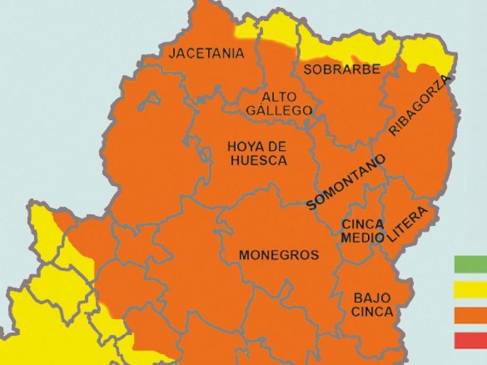 La ola de calor eleva el riesgo de incendios en la provincia de Huesca
