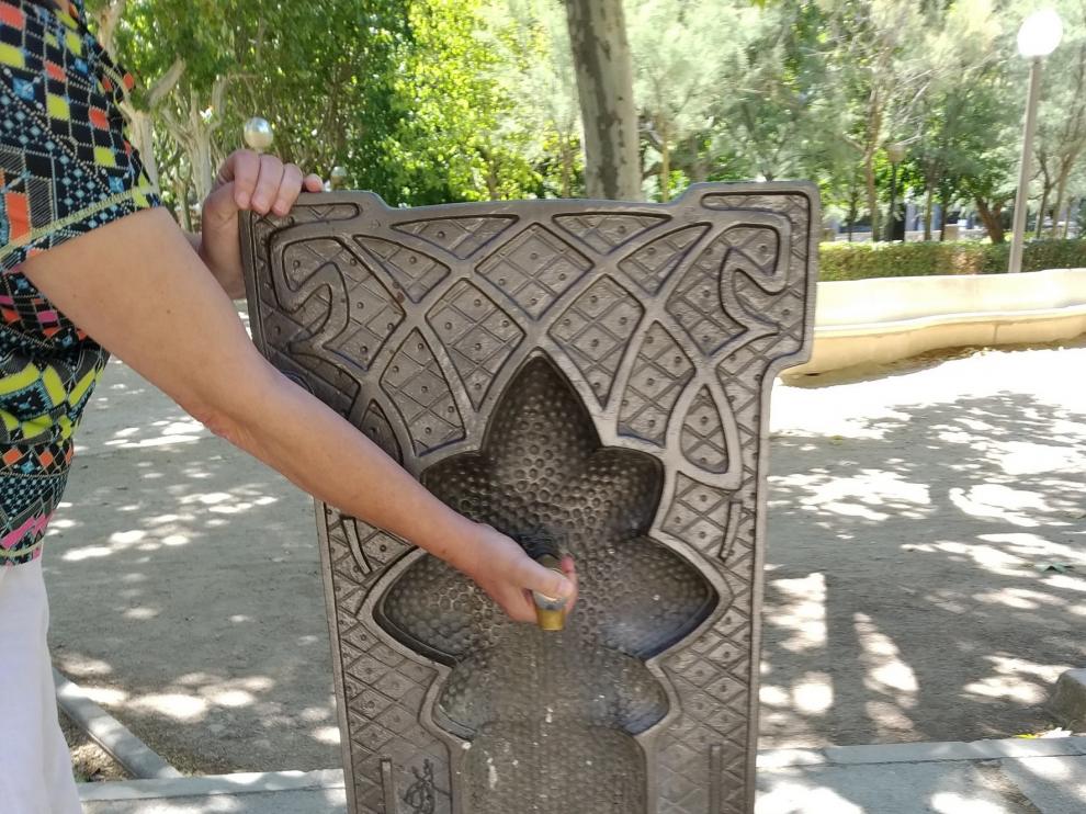 Con Huesca avisa que no surten las fuentes del parque Miguel Servet