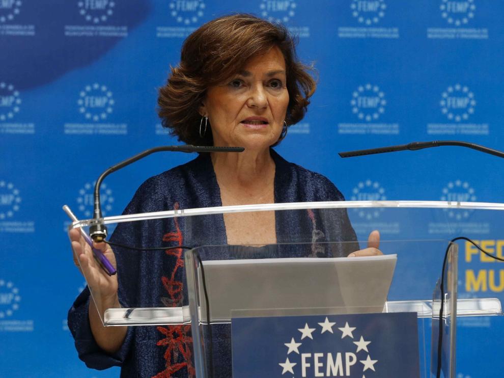 Carmen Calvo afirma que el PSOE no quiere ir a las urnas