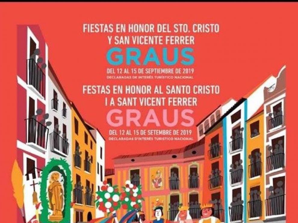 Gaitas, repatanes y comparsas dan imagen a las fiestas de Graus
