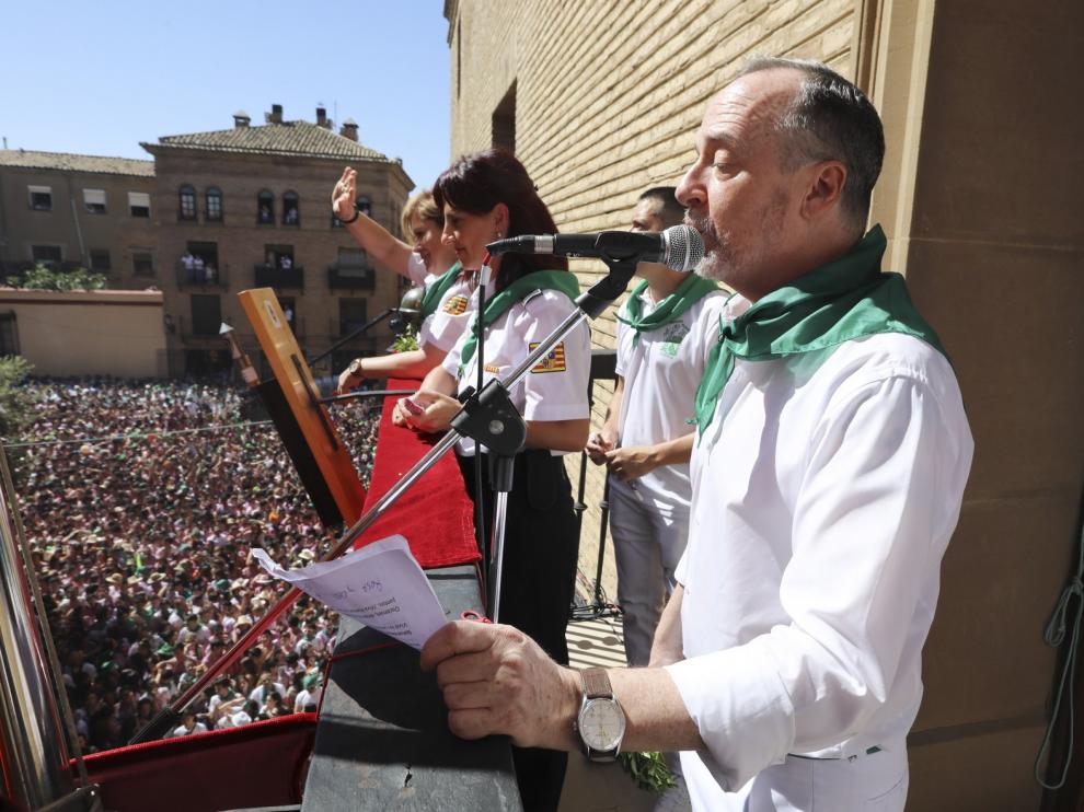 Ramón Lasaosa se muestra satisfecho con la asistencia de público a los actos de San Lorenzo 2019